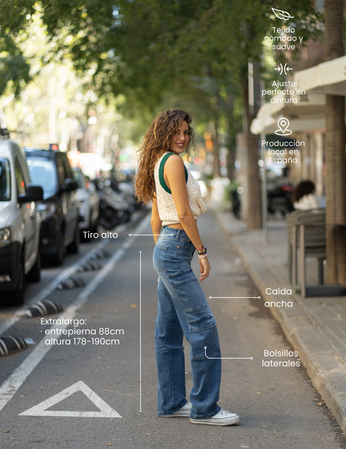 CARGO TALL HIGH RISE - DARK BLUE