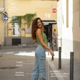CARGO TALL HIGH RISE - LIGHT BLUE