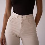 MOM TALL HIGH RISE - BEIGE