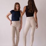 MOM TALL HIGH RISE - BEIGE