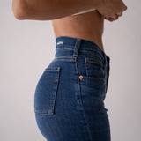 WIDELEG MID RISE - DARK BLUE