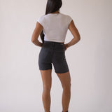 SHORTS HIGH RISE - GREY