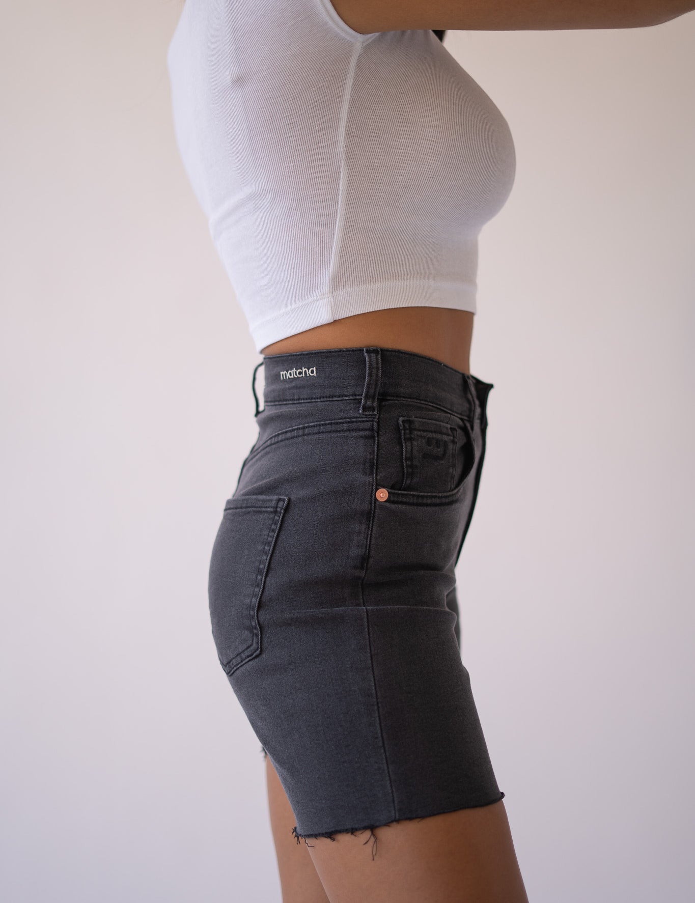 SHORTS HIGH RISE - GREY