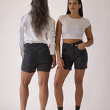 SHORTS HIGH RISE - GREY