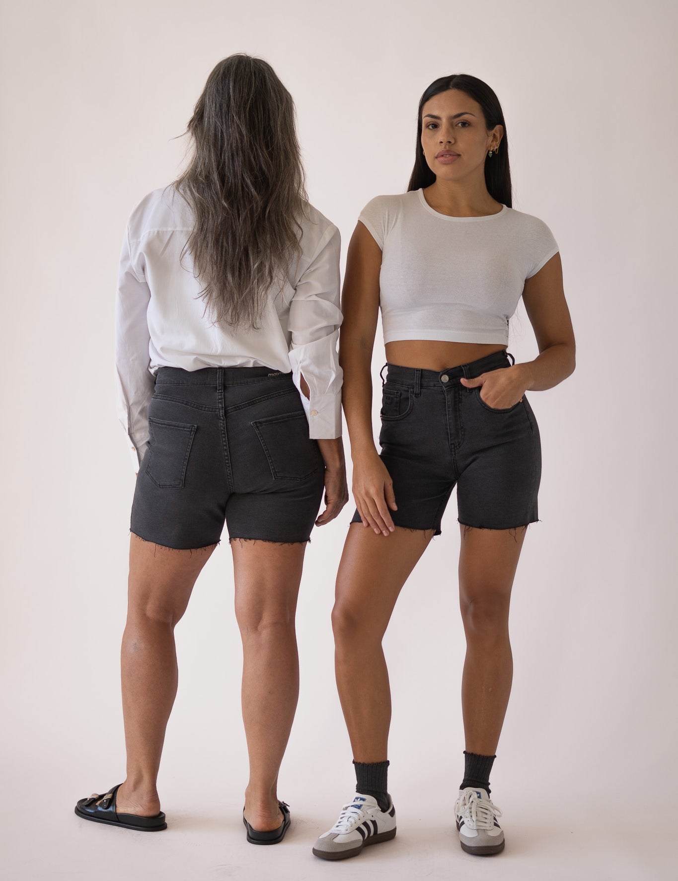 SHORTS HIGH RISE - GREY
