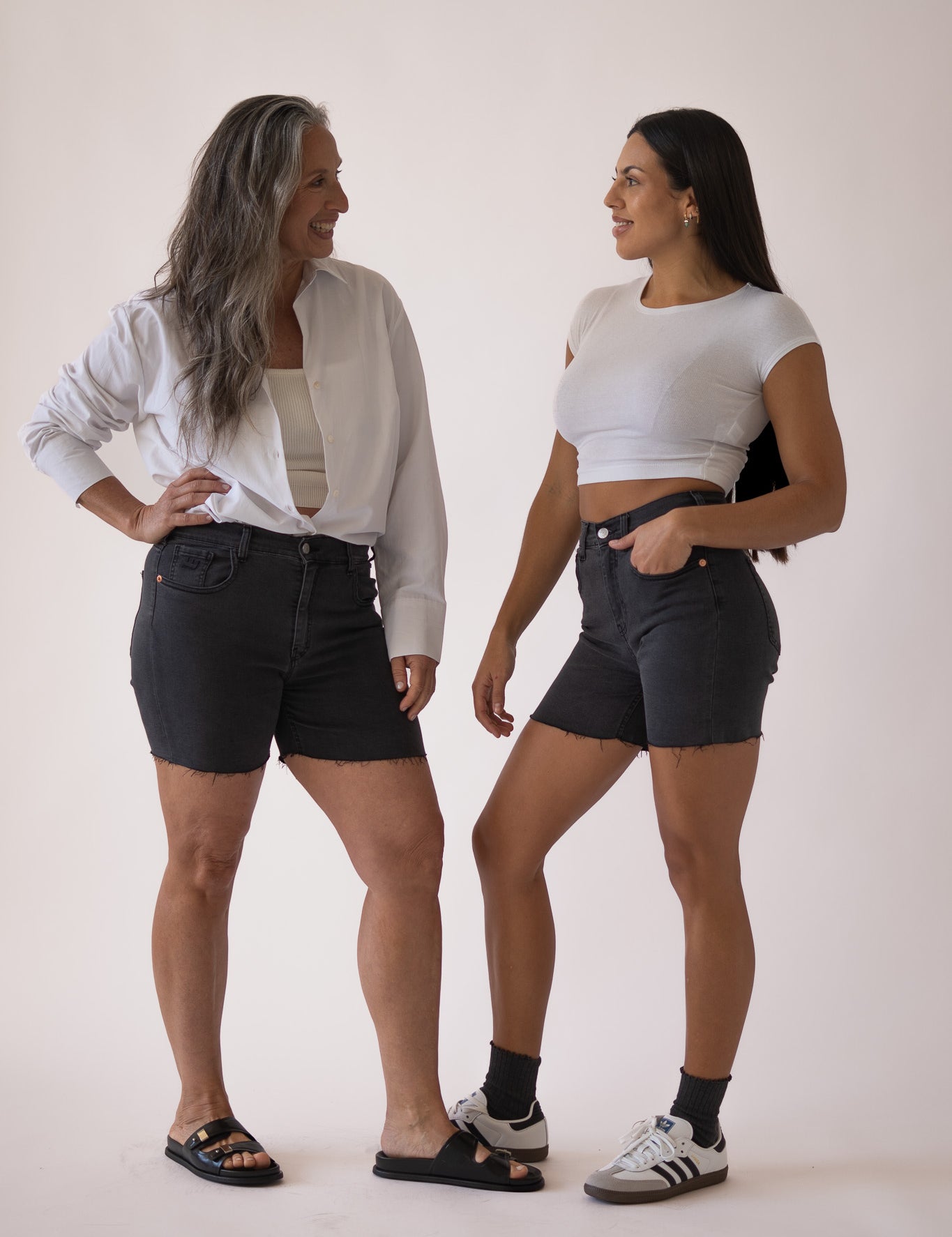 SHORTS HIGH RISE - GREY