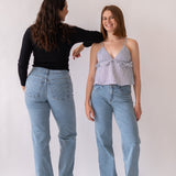 WIDELEG MID RISE - LIGHT BLUE