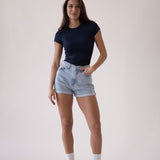 SHORTS ROLL UP - LIGHT BLUE