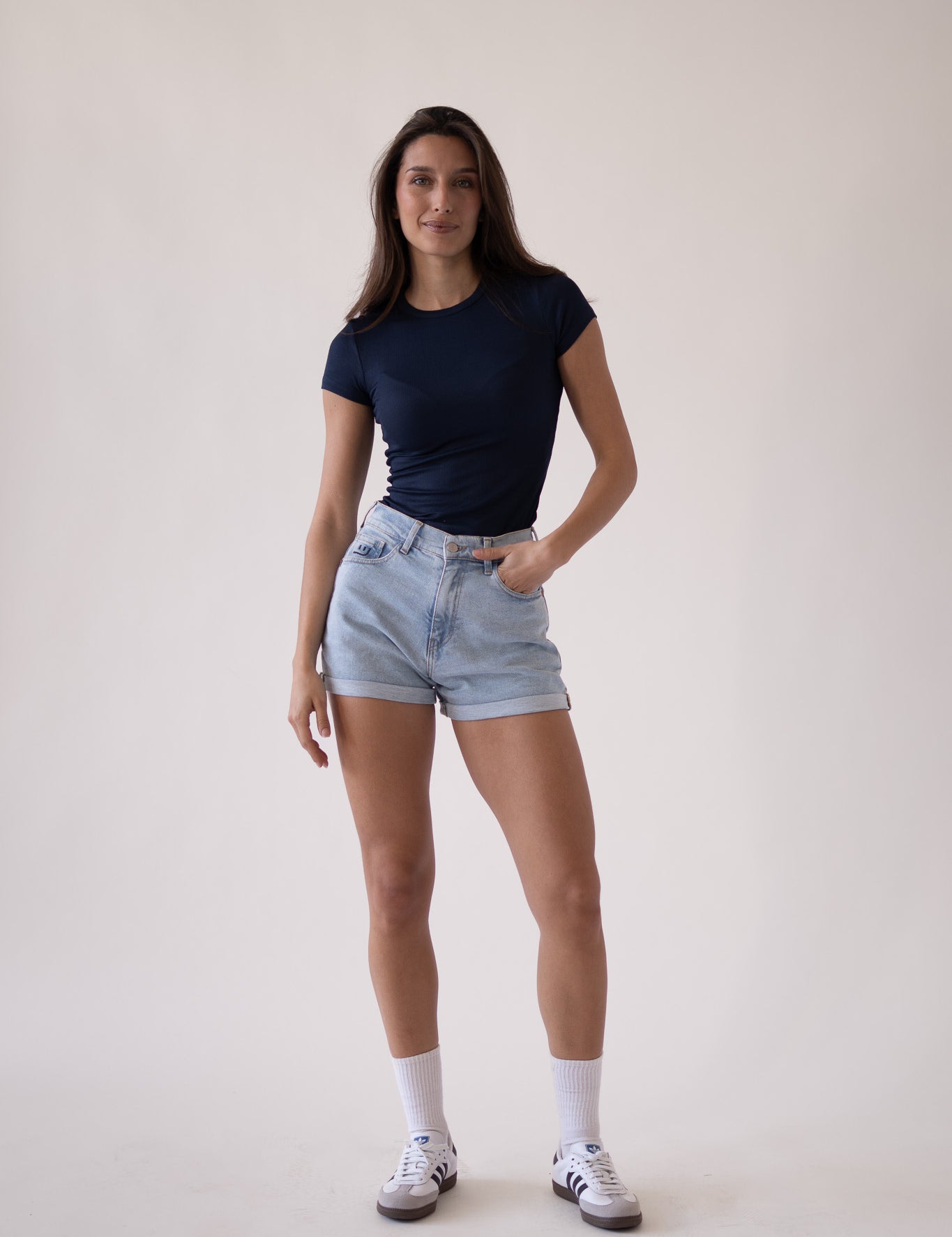SHORTS ROLL UP - LIGHT BLUE