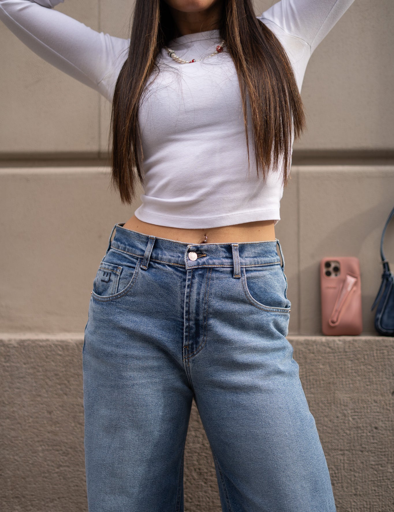 BAGGY HIGH RISE - LIGHT BLUE