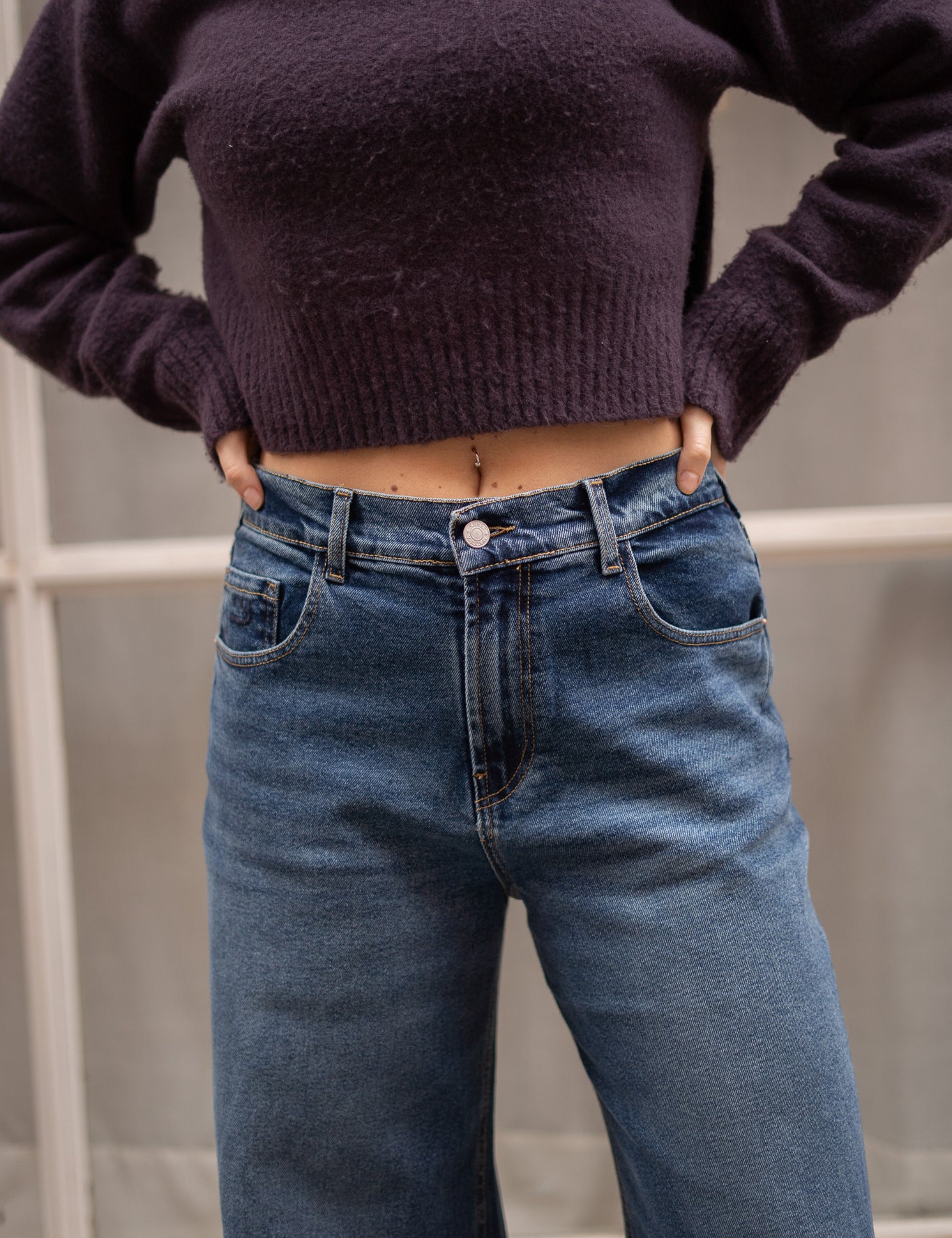BAGGY HIGH RISE - DARK BLUE