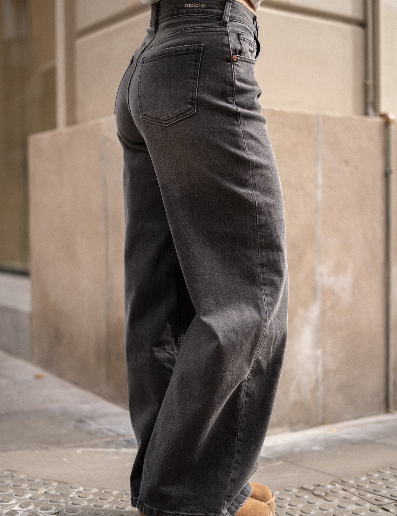 BAGGY HIGH RISE - GREY