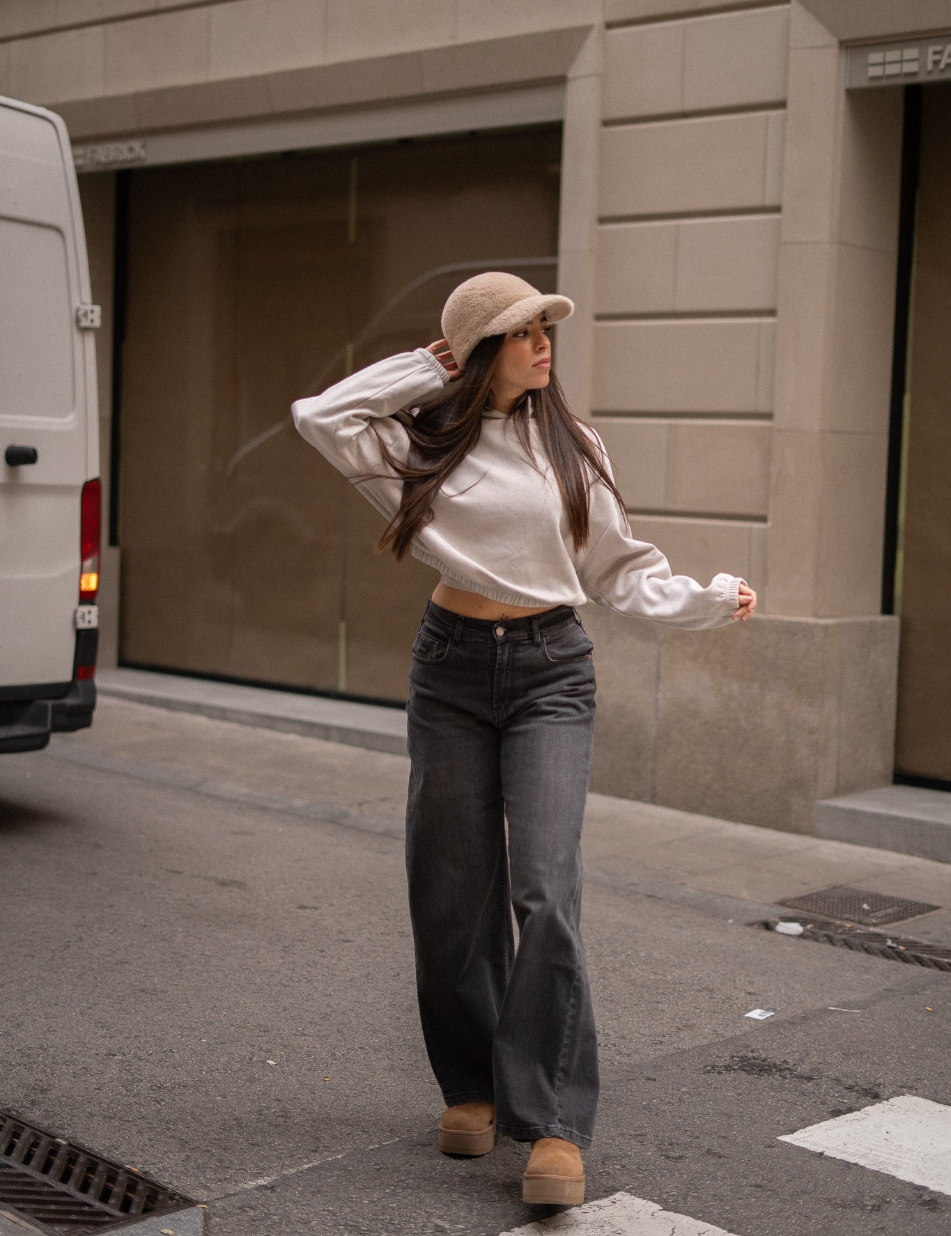 BAGGY HIGH RISE - GREY