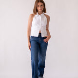 WIDELEG MID RISE - DARK BLUE