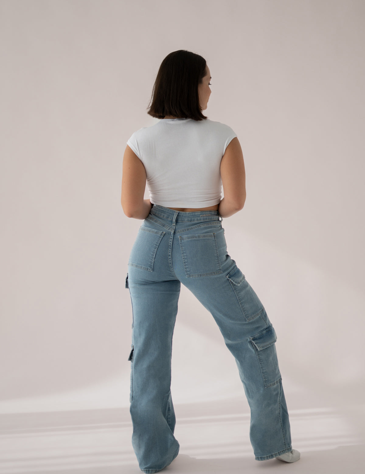 CARGO HIGH RISE - LIGHT BLUE