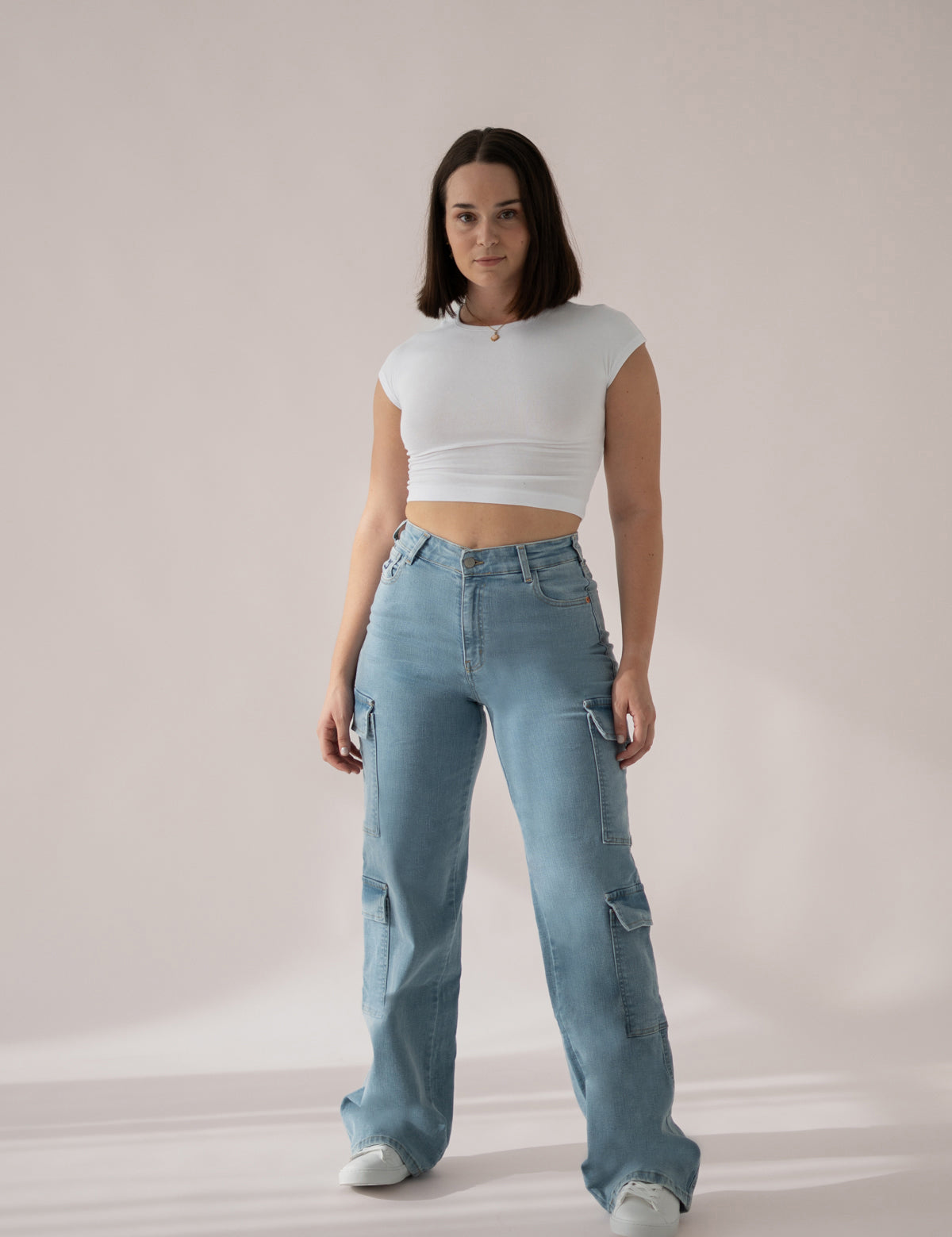 CARGO HIGH RISE - LIGHT BLUE