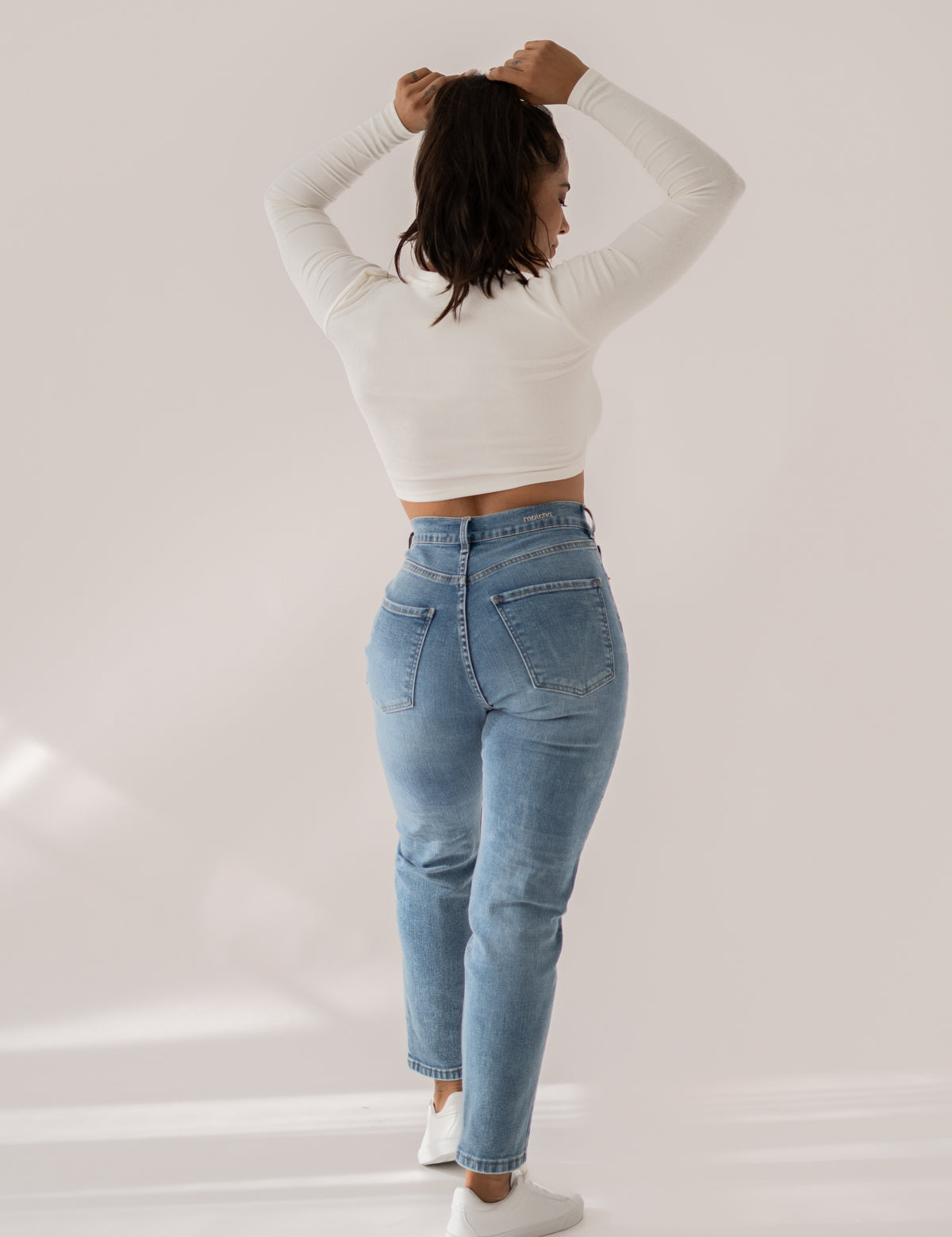 MOM HIGH RISE - LIGHT BLUE