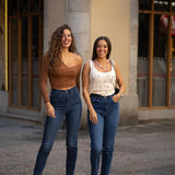MOM TALL HIGH RISE - DARK BLUE
