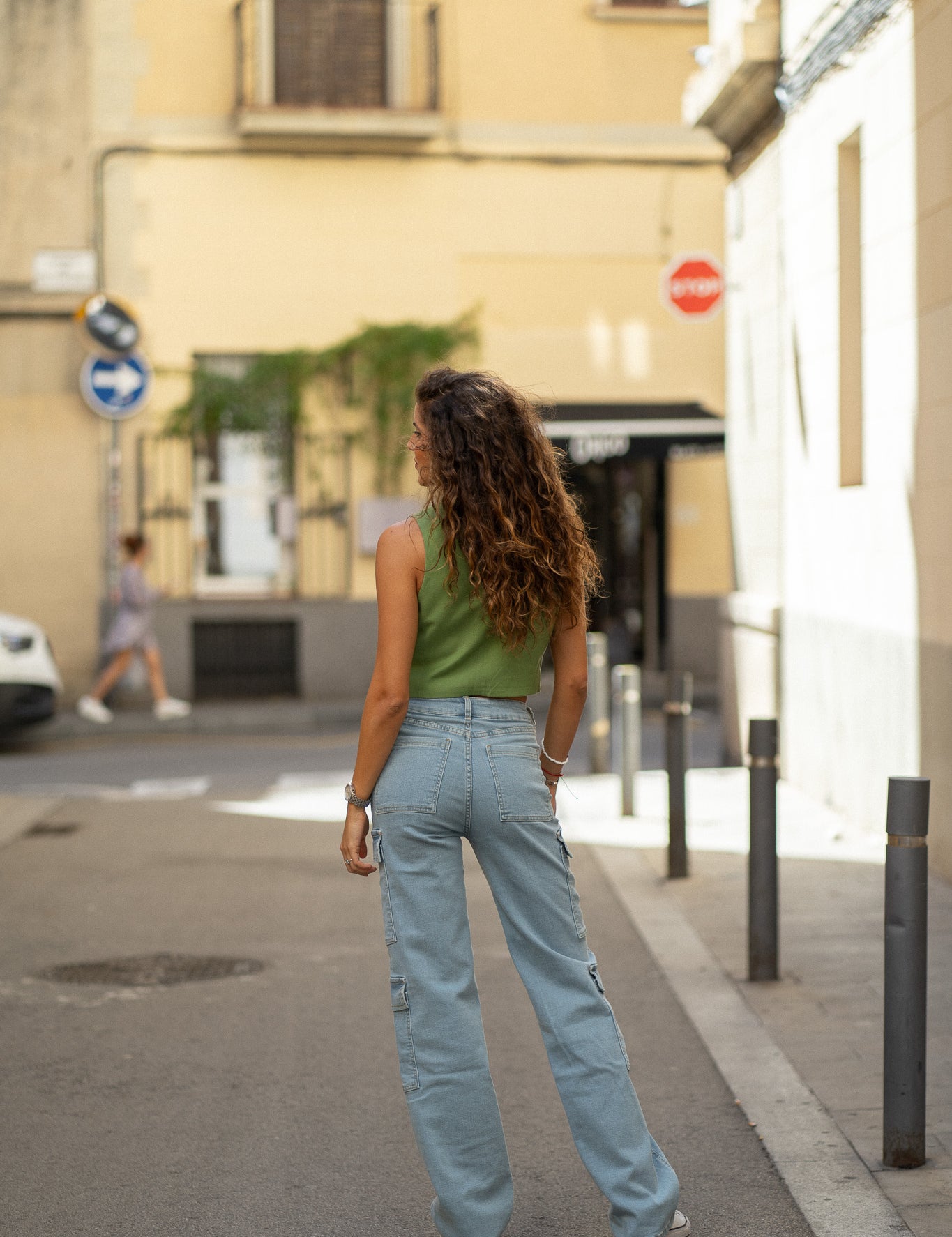 CARGO TALL HIGH RISE - LIGHT BLUE