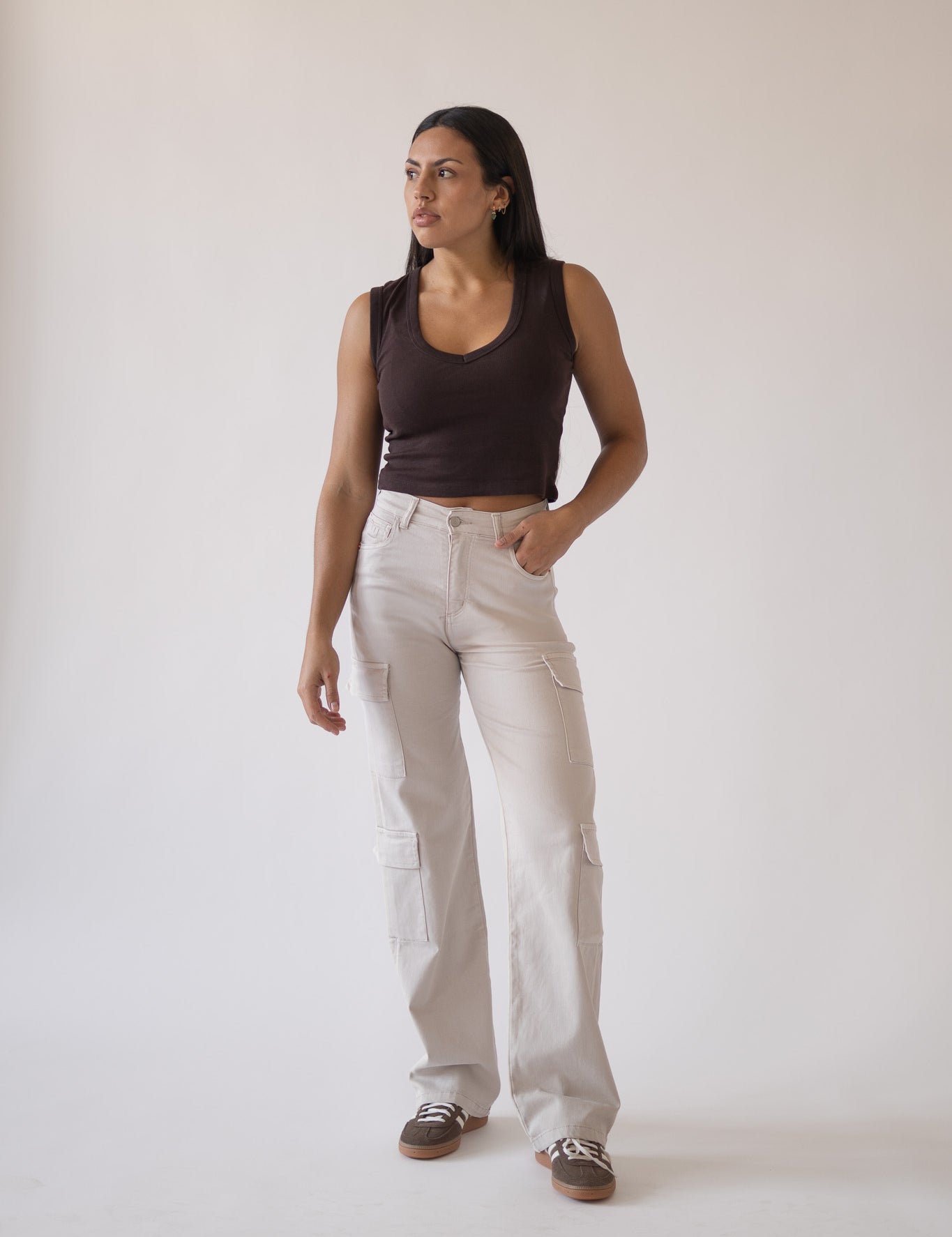 CARGO HIGH RISE - BEIGE