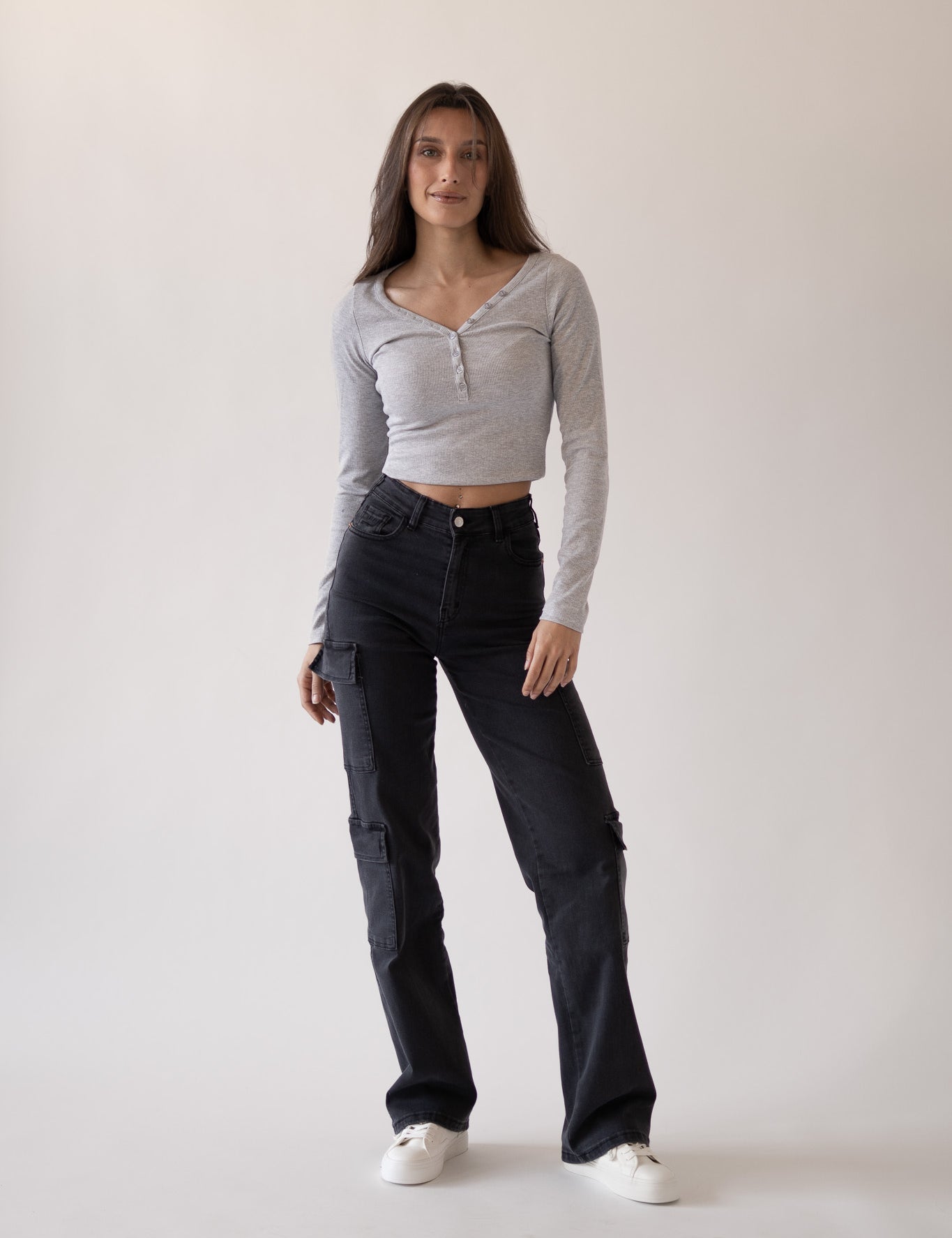 CARGO TALL HIGH RISE - GREY