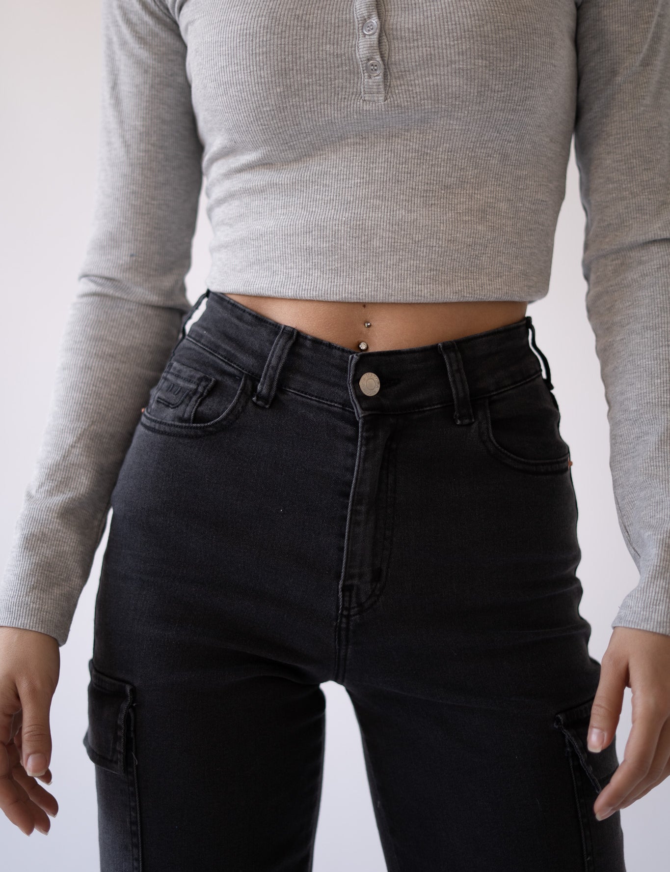 CARGO TALL HIGH RISE - GREY