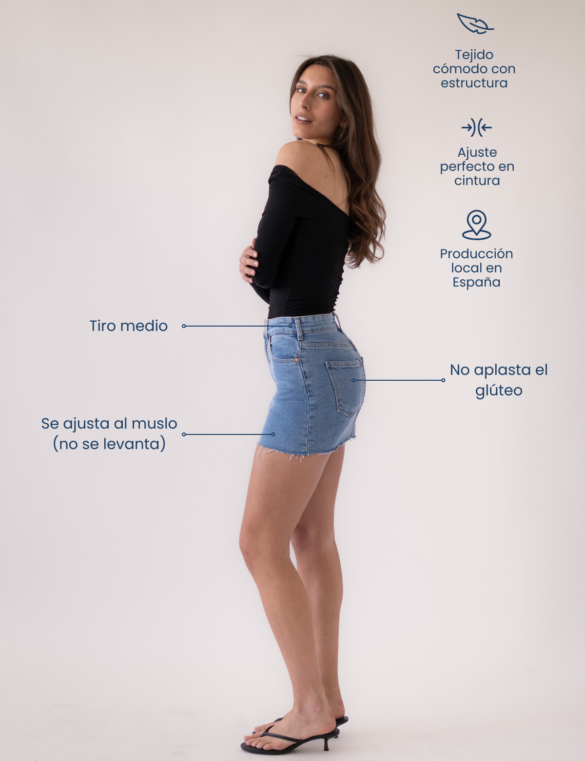 MINI SKIRT - LIGHT BLUE