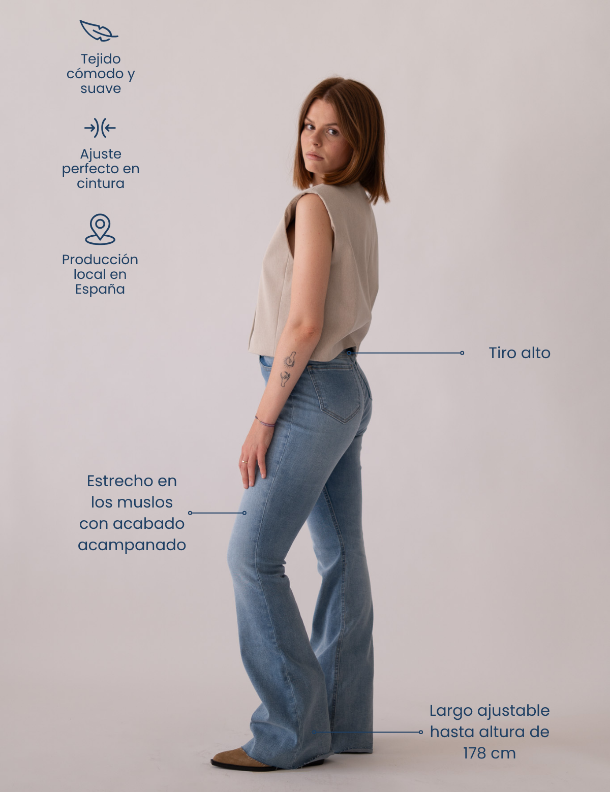 FLARE HIGH RISE - LIGHT BLUE
