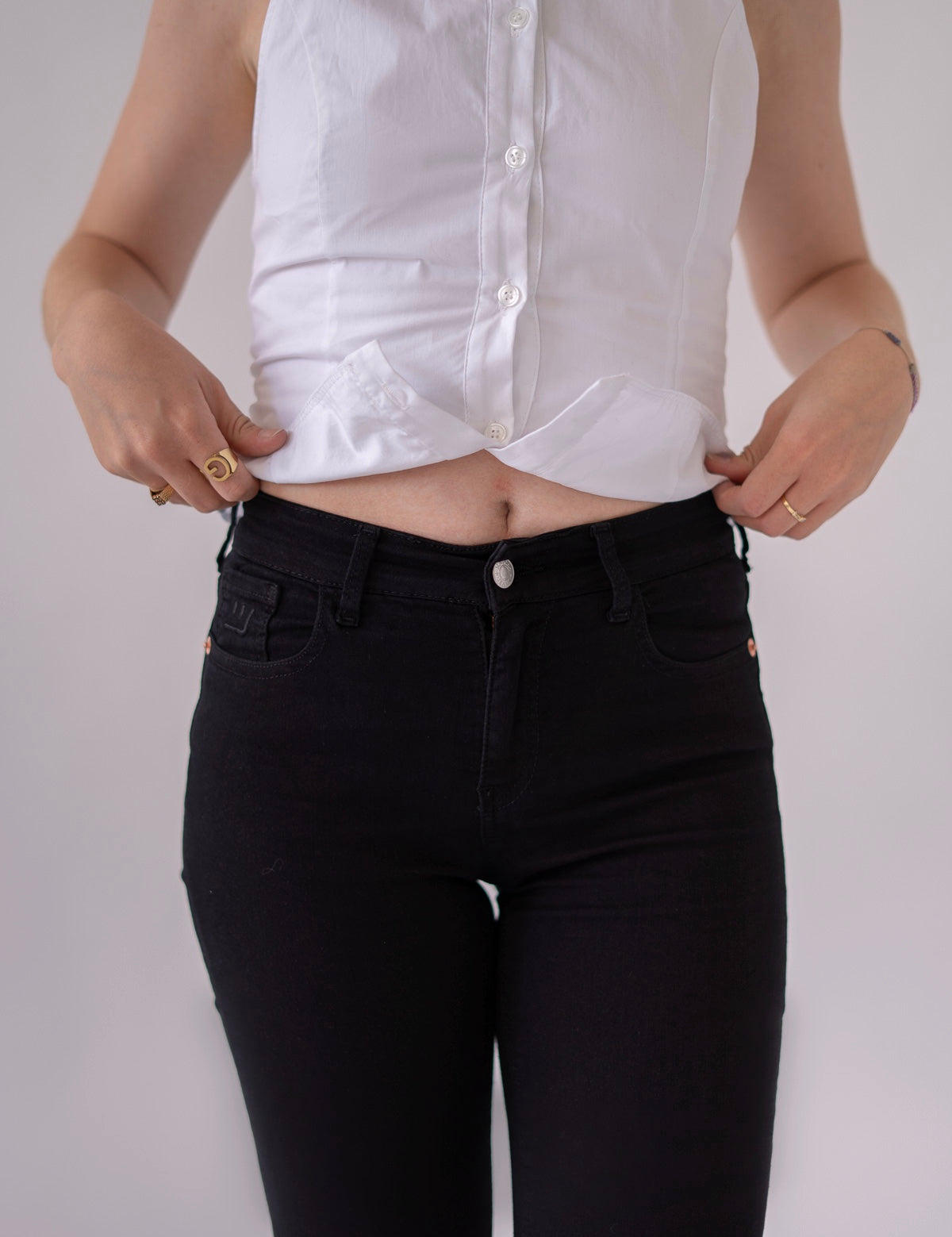 SKINNY MID RISE - BLACK