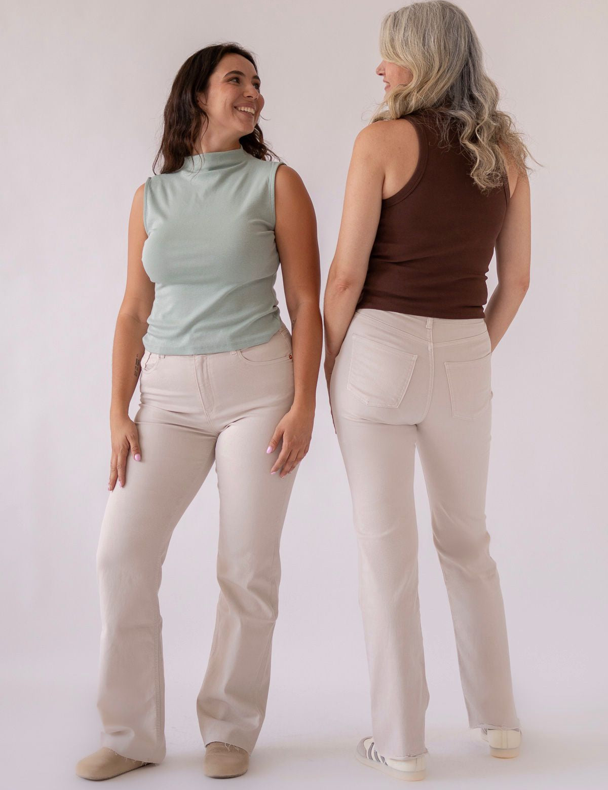 WIDELEG HIGH RISE - BEIGE