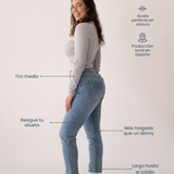 MOM MID RISE - LIGHT BLUE