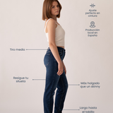 MOM MID RISE - DARK BLUE
