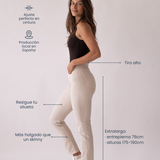 MOM TALL HIGH RISE - BEIGE