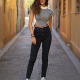 MOM TALL HIGH RISE - BLACK