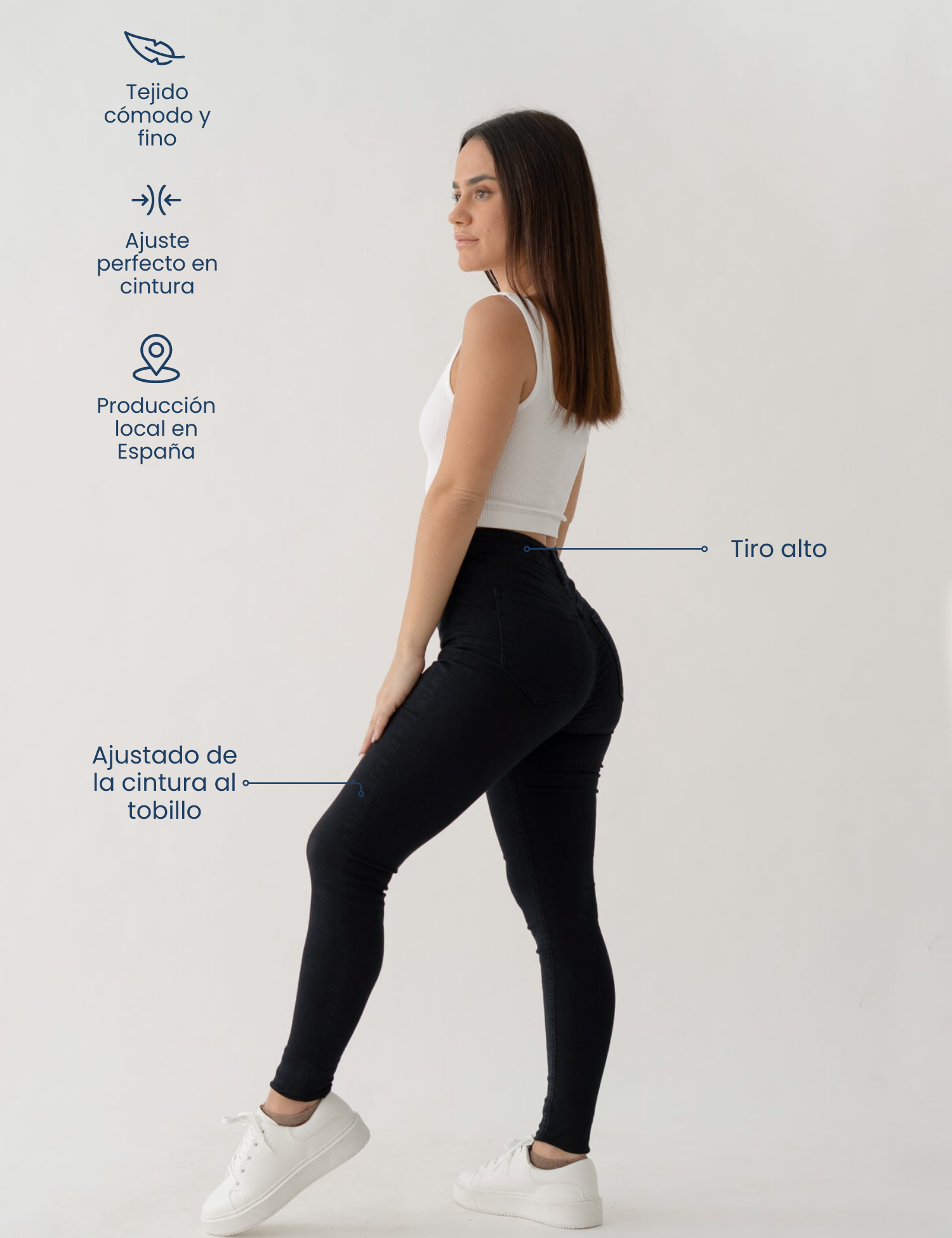 SKINNY HIGH RISE - BLACK