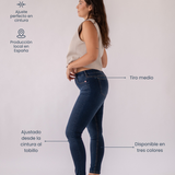 SKINNY MID RISE - DARK BLUE