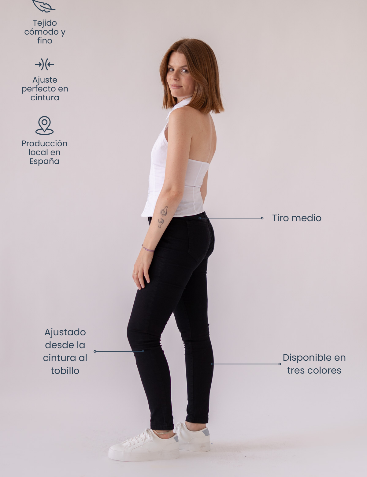 SKINNY MID RISE - BLACK