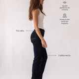 STRAIGHT HIGH RISE - RAW DENIM