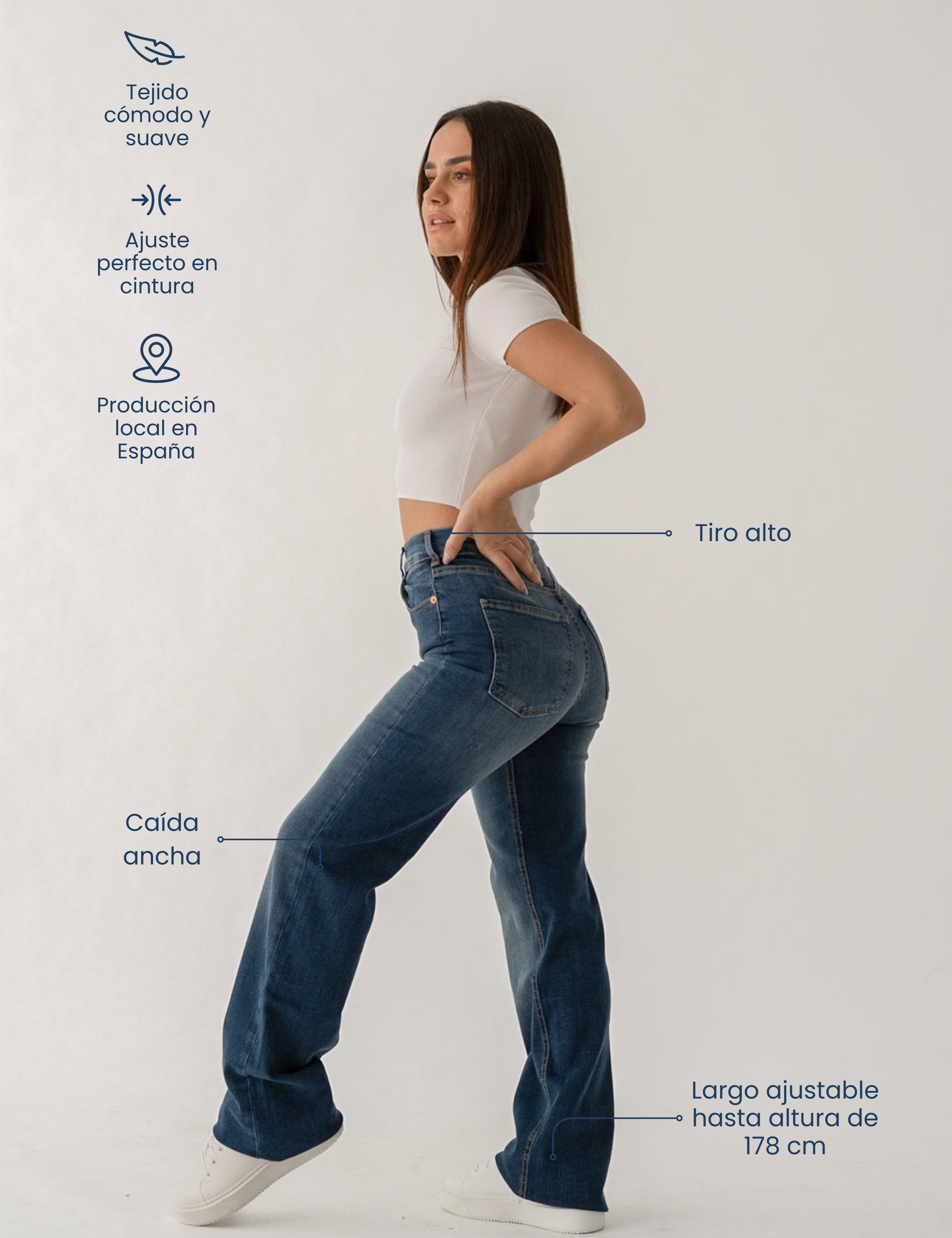 WIDELEG HIGH RISE - DARK BLUE
