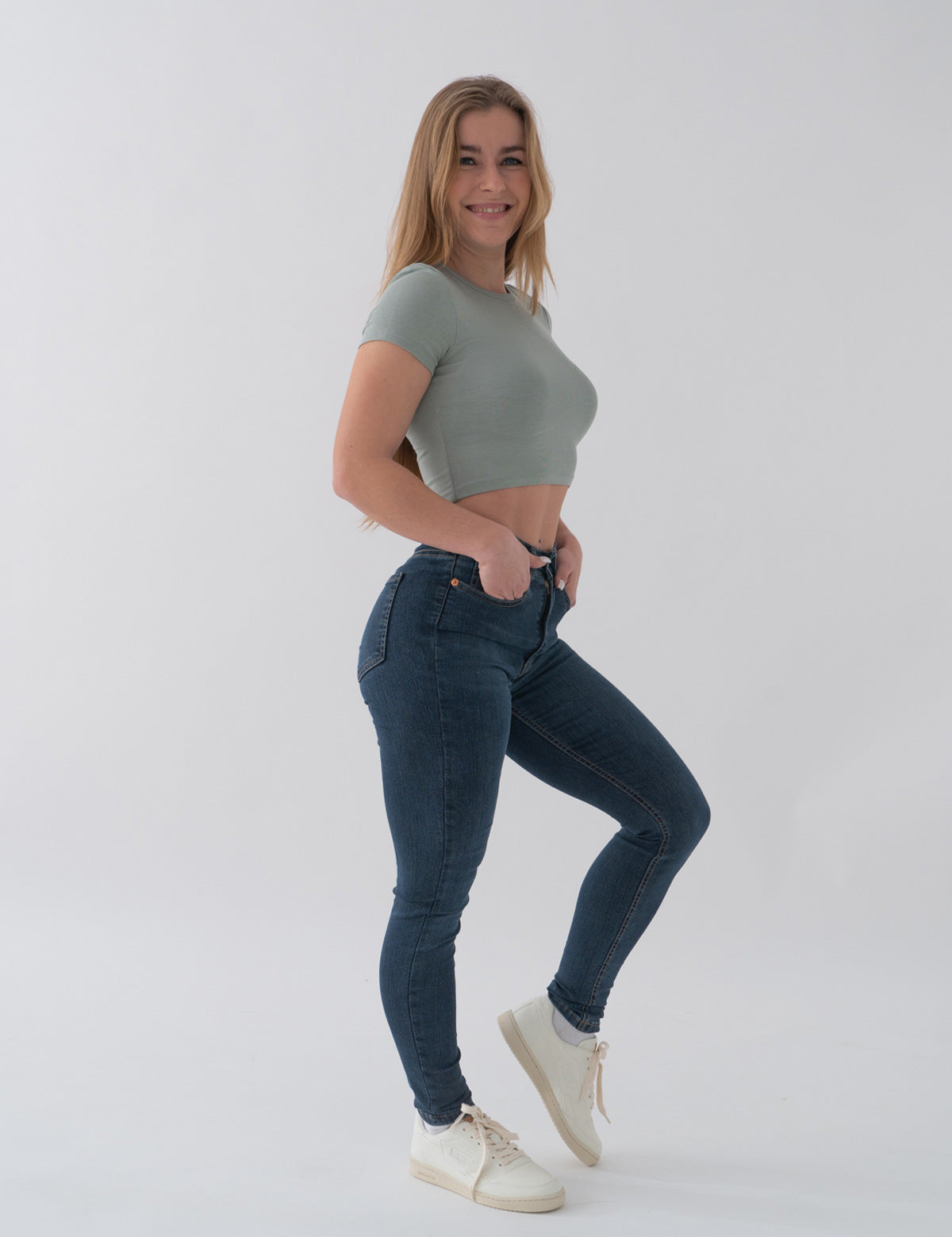 SKINNY HIGH RISE - DARK BLUE