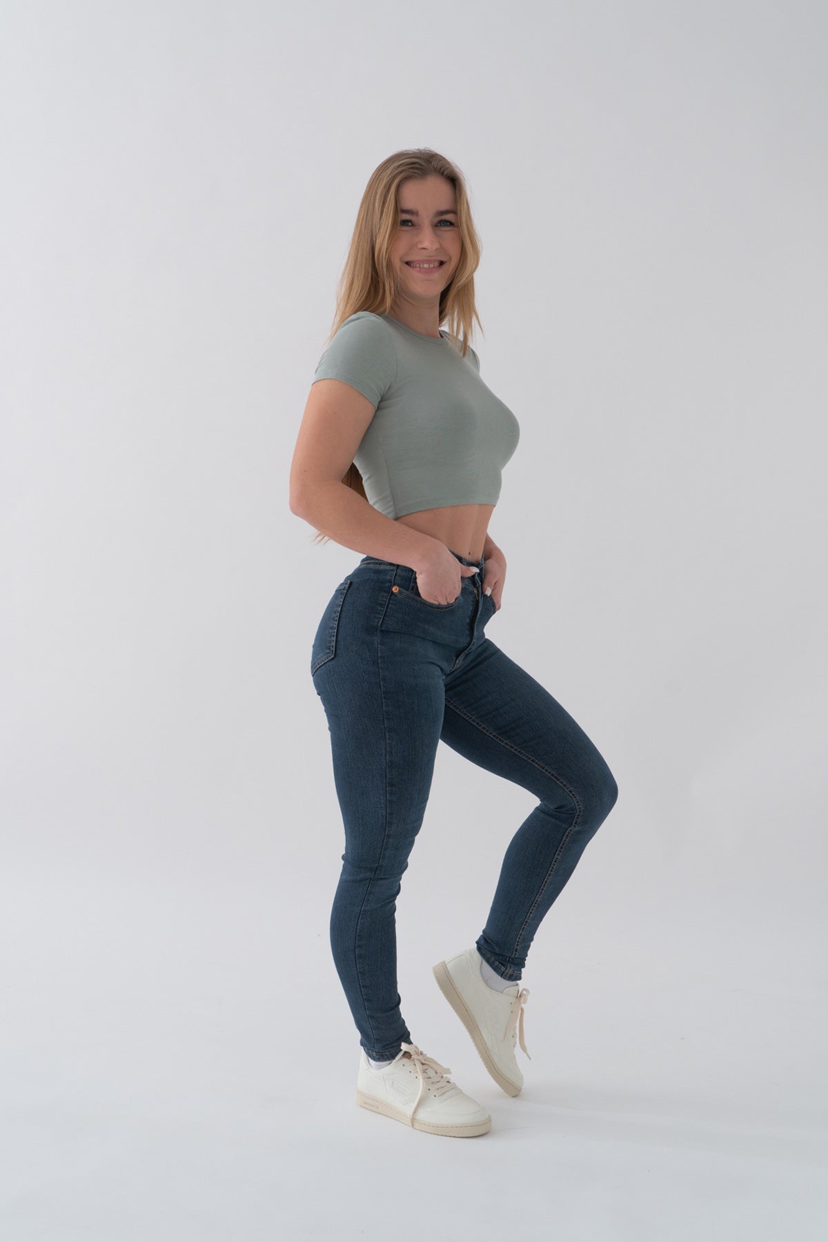 SKINNY HIGH RISE DARK BLUE - Main Image