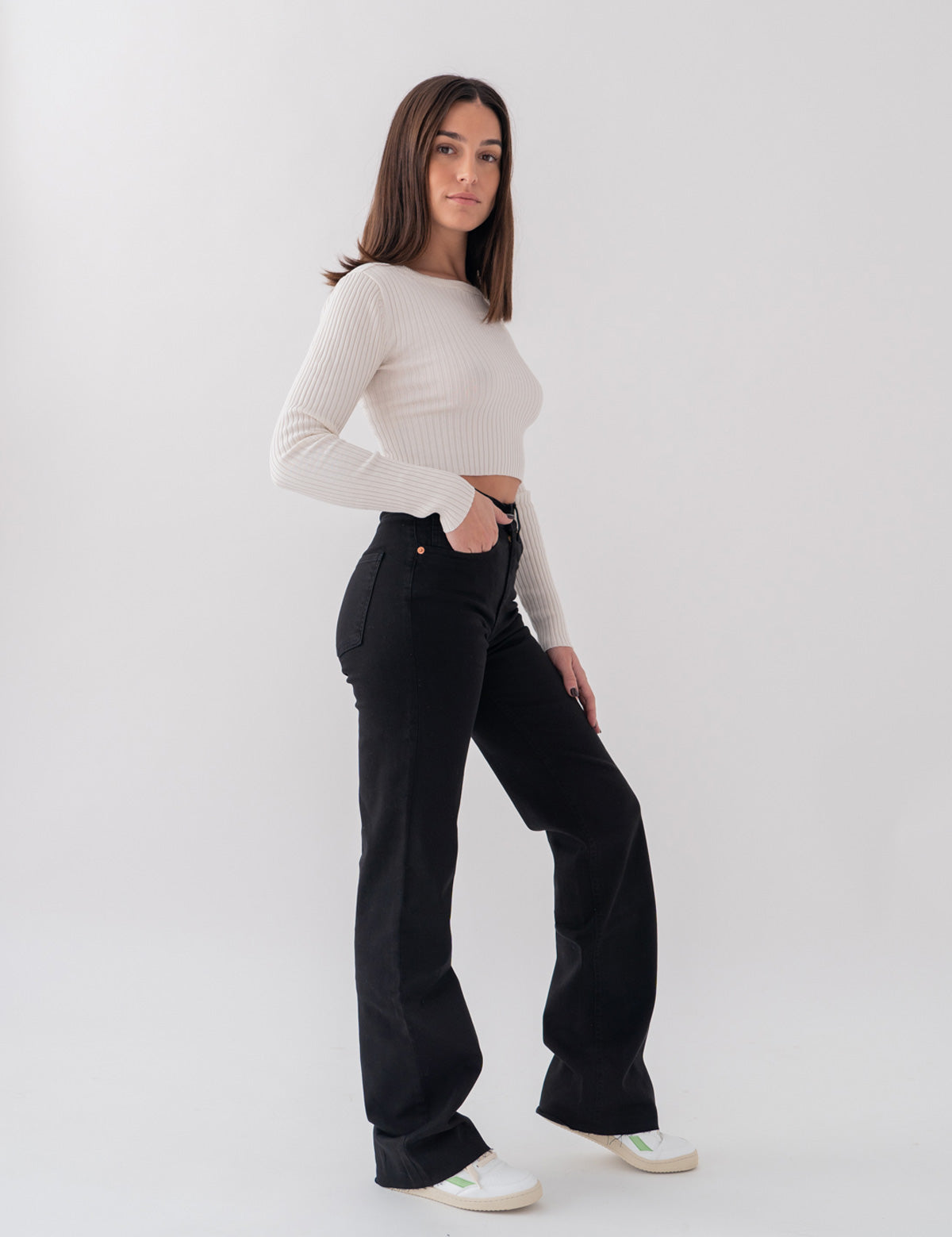 WIDELEG HIGH RISE - BLACK