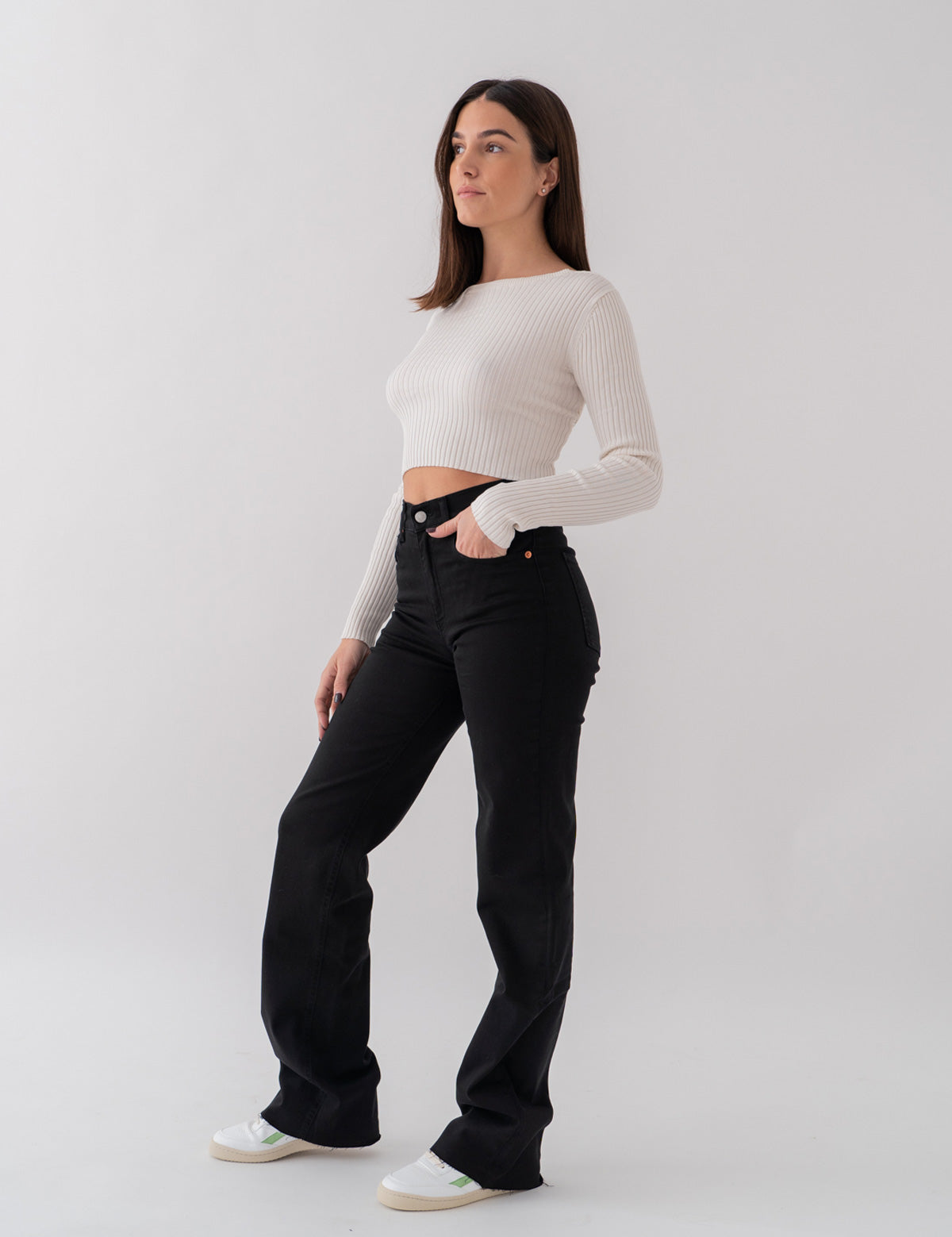 WIDELEG HIGH RISE - BLACK