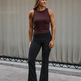 FLARED TAILORED TROUSERS - BLACK