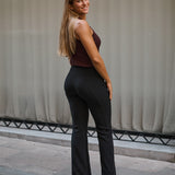 FLARED TAILORED TROUSERS - BLACK