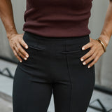 FLARED TAILORED TROUSERS - BLACK