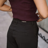 WIDE LEG TAILORED TROUSERS - BLACK