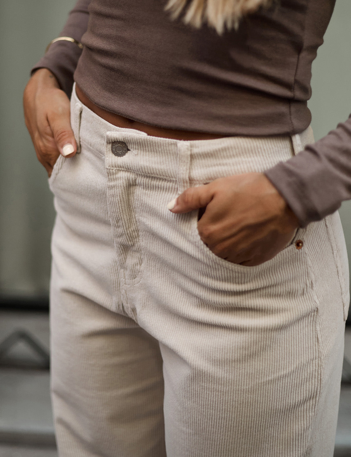 PANTALONES BAGGY PANA - ECRU