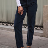 PANTALONES MOM PANA - NAVY