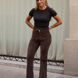 PANTALONS FLARE PANA - XOCOLATA